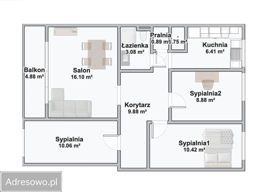 Mieszkanie 4-pokojowe Gdańsk Zaspa, ul. Pilotów. Zdjęcie 18