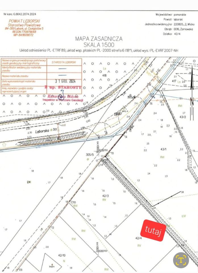 Działka rolno-budowlana Żarnowska, Cicha
