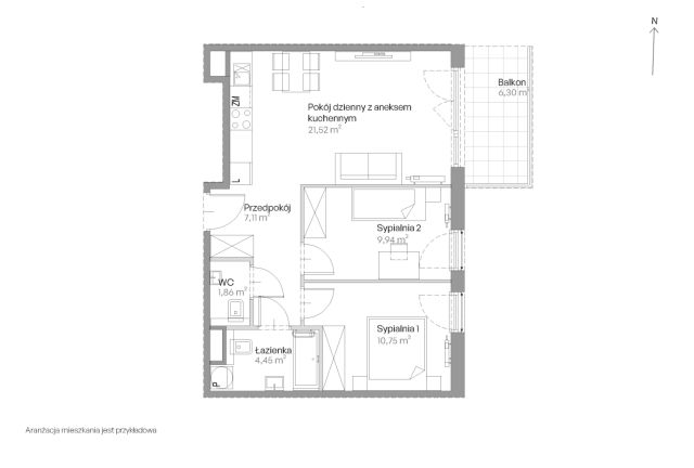 Mieszkanie 3-pokojowe Kraków Czyżyny, ul. Romana Ciesielskiego. Zdjęcie 18