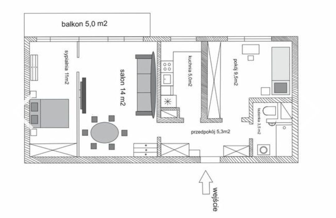 Mieszkanie 3-pokojowe Lublin LSM. Zdjęcie 3