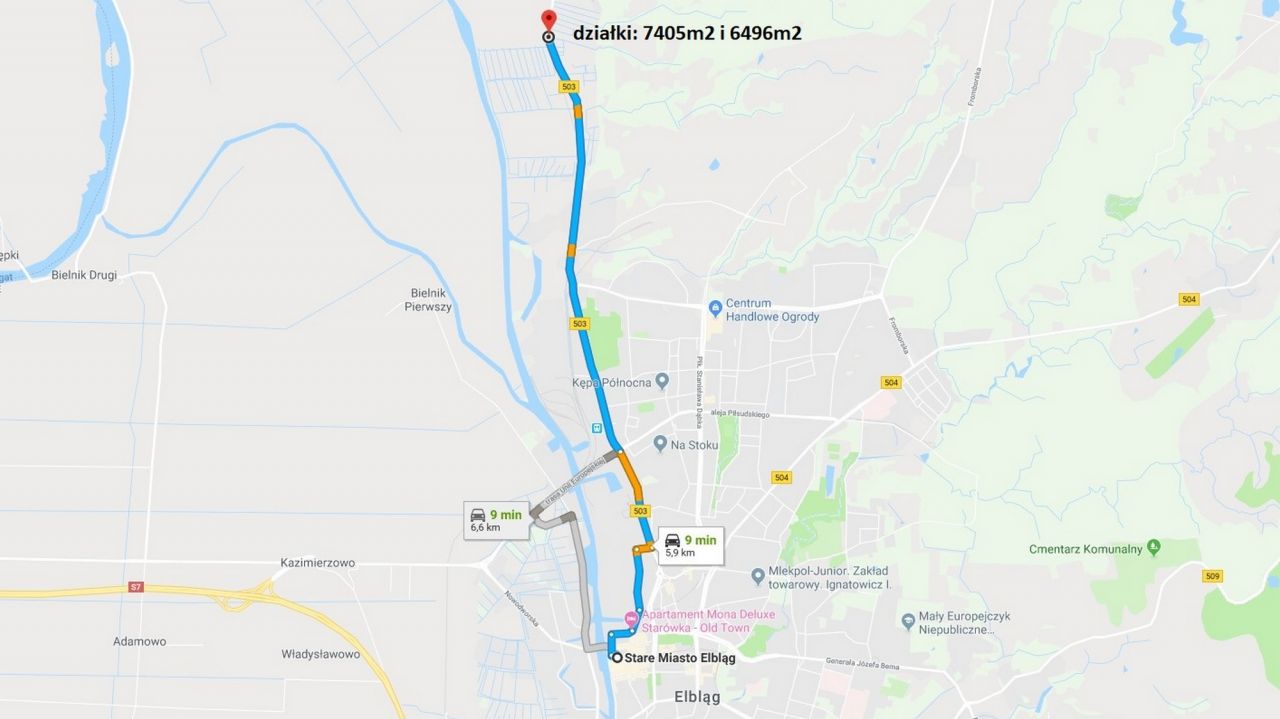 Działka inwestycyjna Elbląg, ul. Mazurska