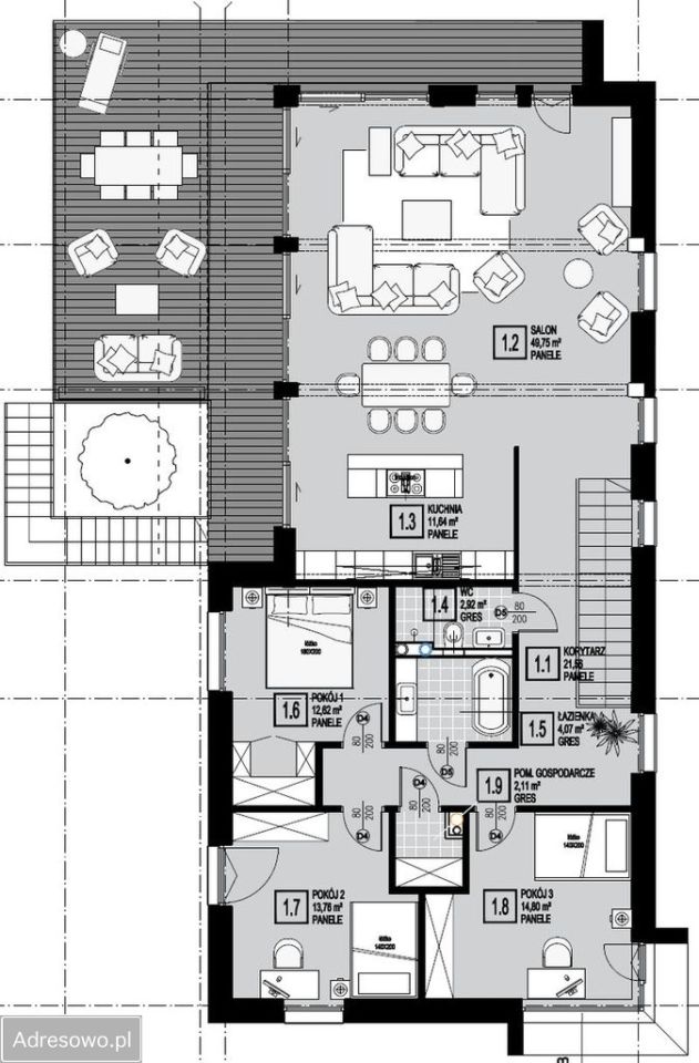 dom wolnostojący, 8 pokoi Gdynia Orłowo, ul. Sieradzka. Zdjęcie 3