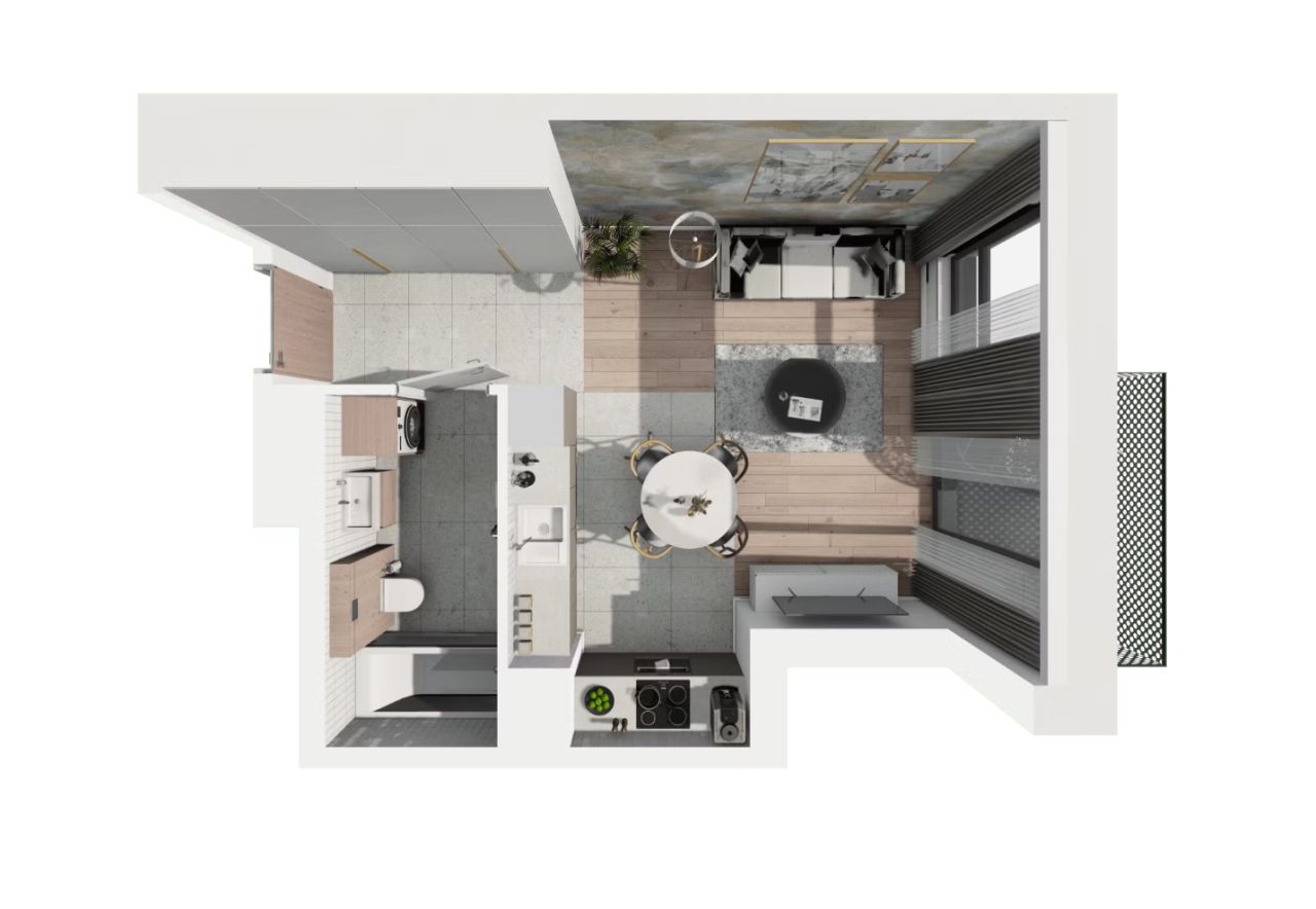 Mieszkanie 1-pokojowe Poznań Jeżyce, ul. Klemensa Janickiego. Zdjęcie 4