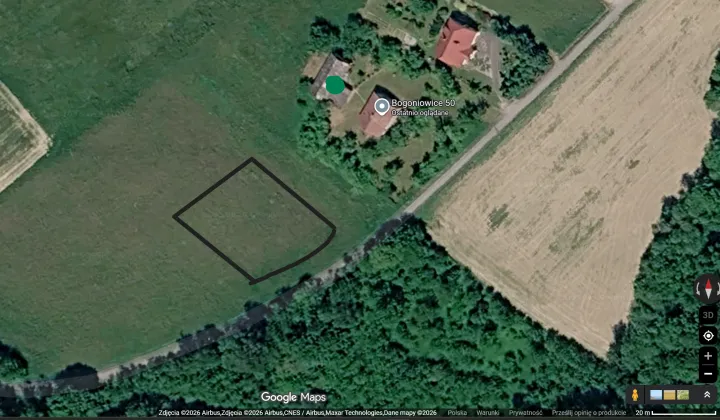 Działka budowlana Bogoniowice