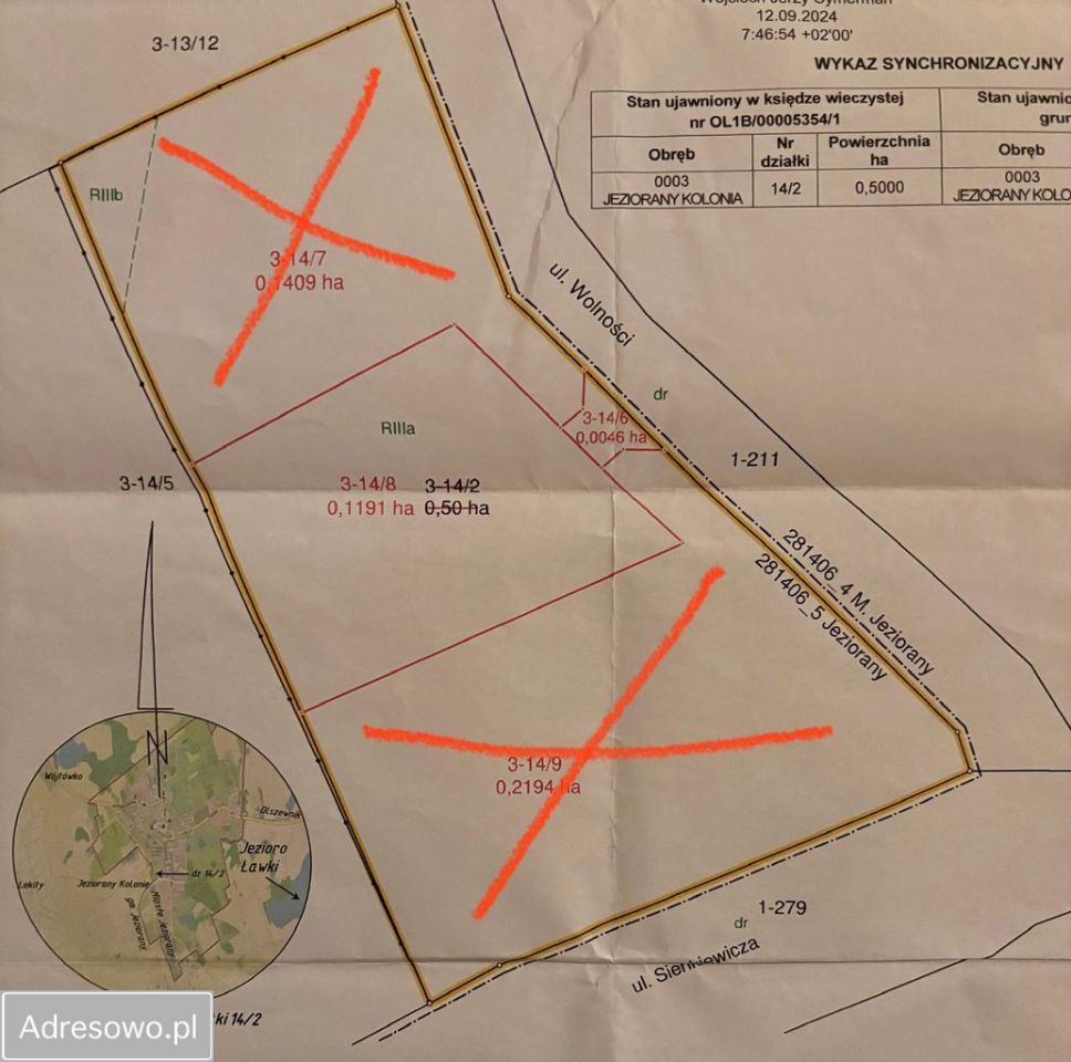 Działka budowlana Jeziorany-Kolonie. Zdjęcie 4