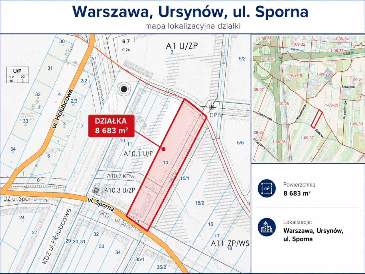 Działka inwestycyjna Warszawa Ursynów, ul. Sporna. Zdjęcie 1