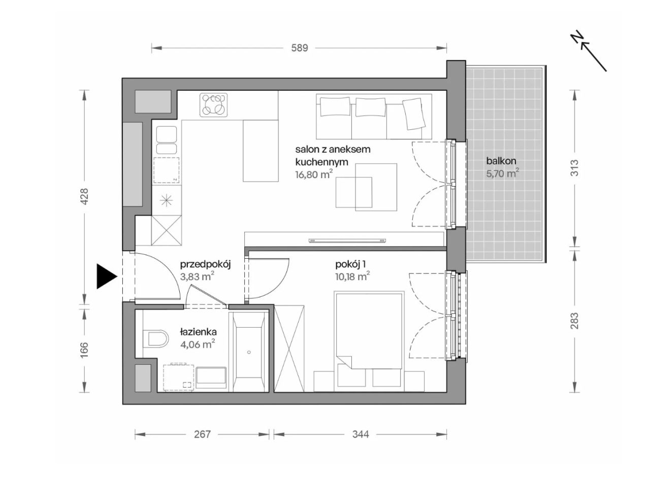 Mieszkanie 2-pokojowe Katowice Brynów, ul. Ceglana. Zdjęcie 7