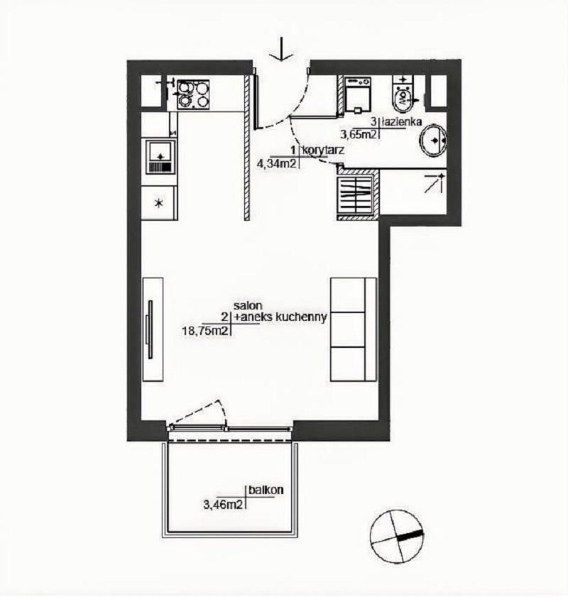 Mieszkanie 1-pokojowe Warszawa Mokotów, ul. Antoniewska. Zdjęcie 5