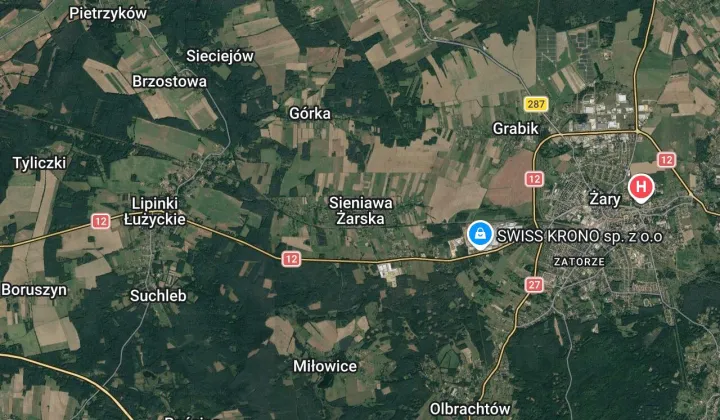 Działka inwestycyjna Sieniawa Żarska