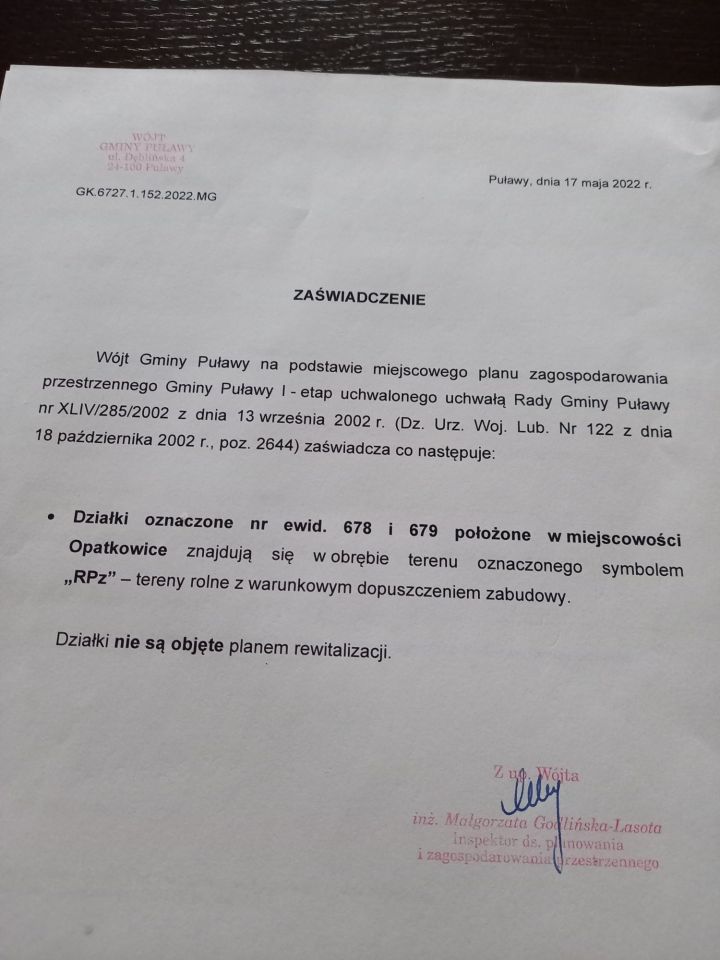 Działka rolno-budowlana Opatkowice. Zdjęcie 4