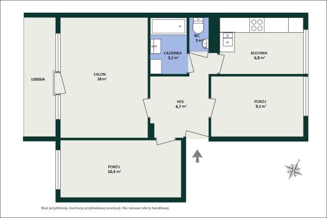Mieszkanie 3-pokojowe Warszawa Mokotów, ul. Warneńska. Zdjęcie 26
