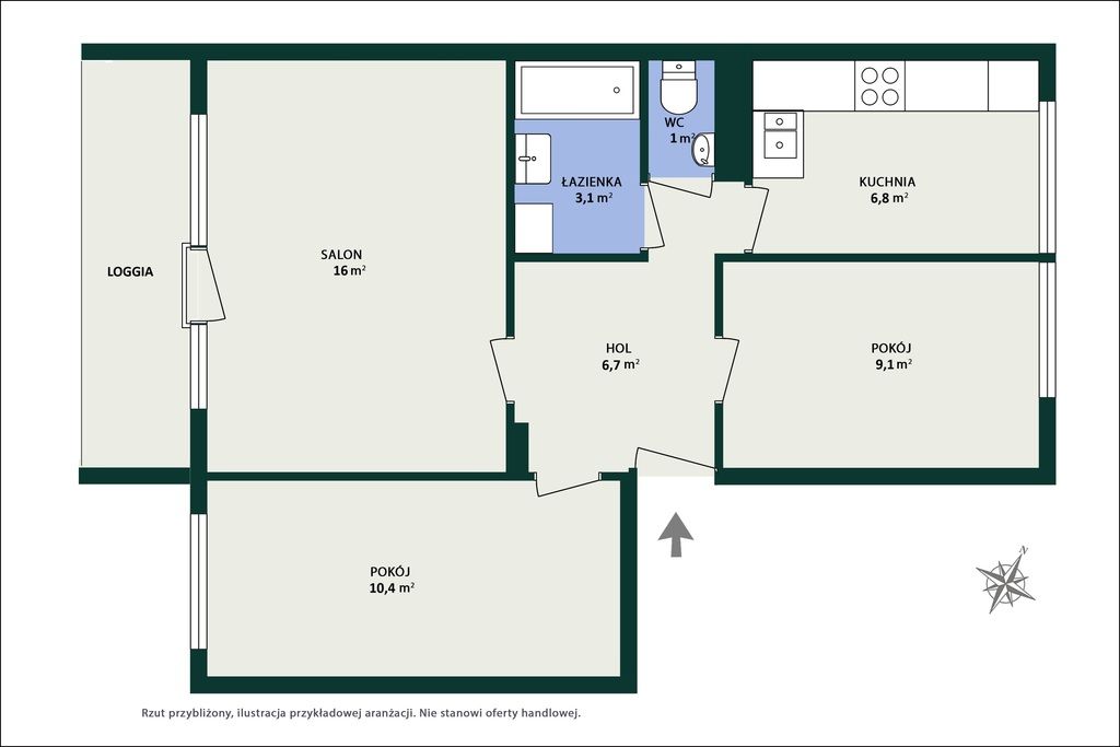 Mieszkanie 3-pokojowe Warszawa Mokotów, ul. Warneńska. Zdjęcie 26