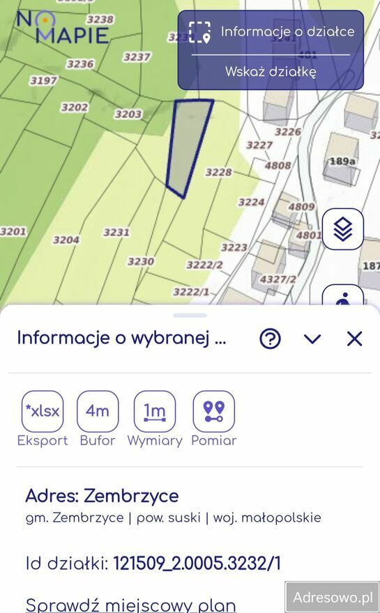 Działka budowlana Zembrzyce. Zdjęcie 2