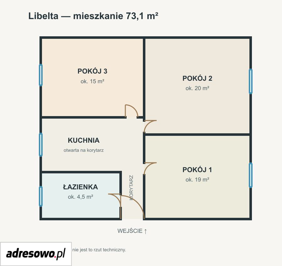 Mieszkanie 3-pokojowe Wrocław Sępolno, ul. Karola Libelta. Zdjęcie 13