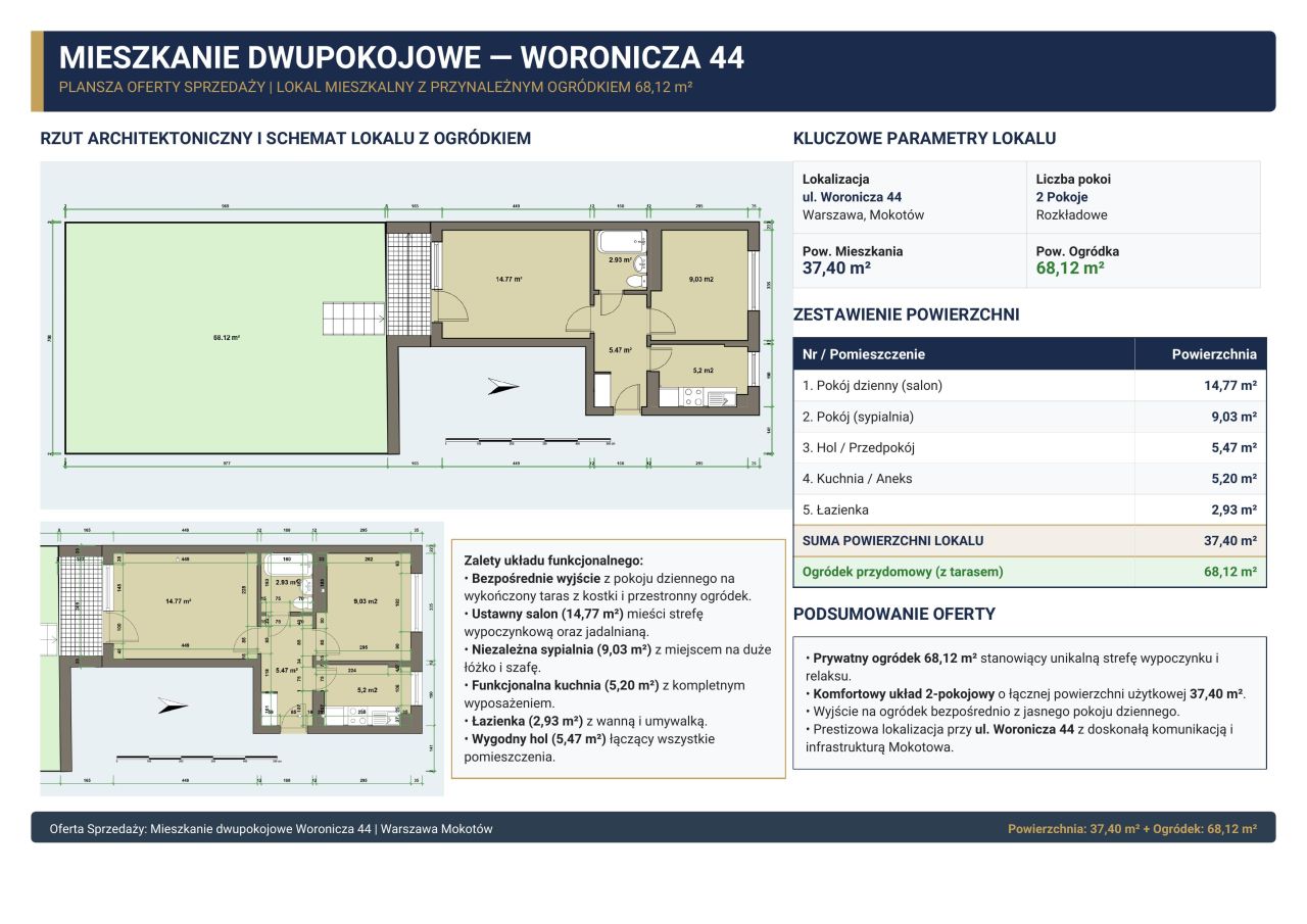 Mieszkanie 2-pokojowe Warszawa Mokotów, ul. Jana Pawła Woronicza. Zdjęcie 4