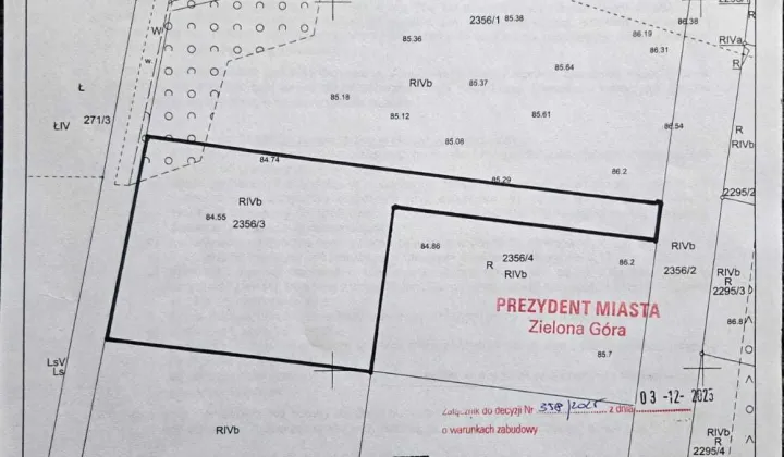 Działka budowlana Zielona Góra Ochla