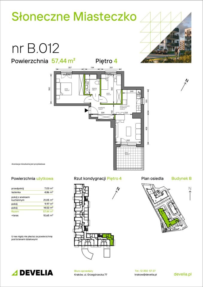 Mieszkanie 3-pokojowe Kraków Bieżanów, ul. Henryka i Karola Czeczów. Zdjęcie 7
