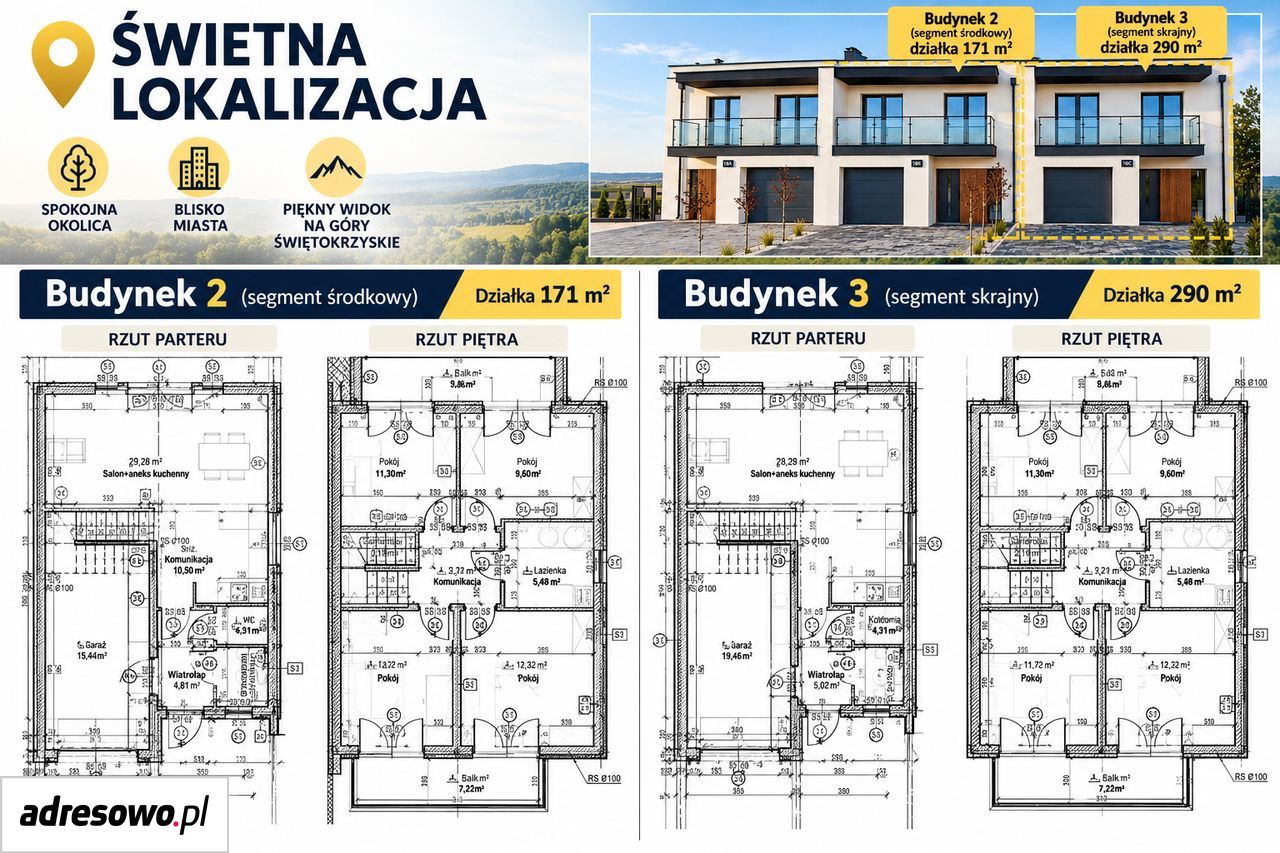 dom szeregowy, 4 pokoje Kielce KSM, ul. Prosta. Zdjęcie 21