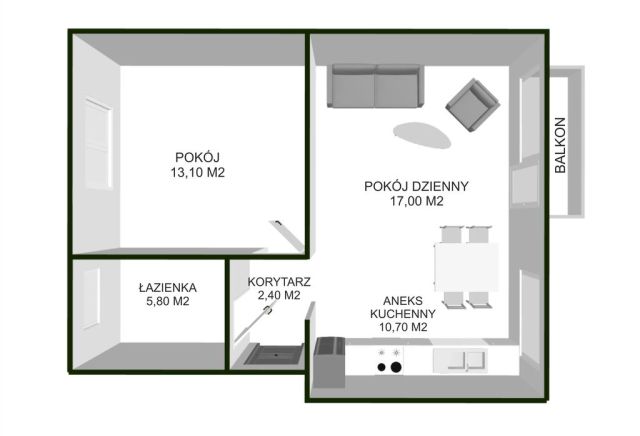 Mieszkanie 2-pokojowe Biały Bór. Zdjęcie 1