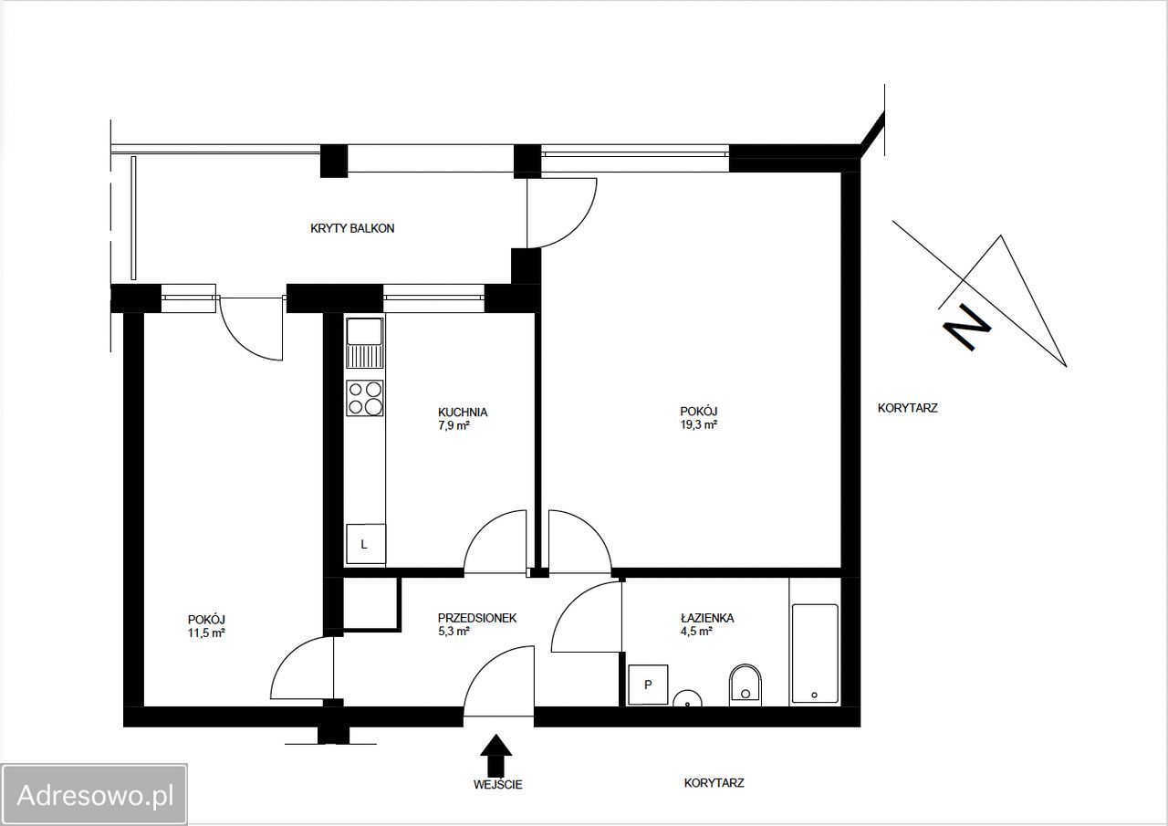 Mieszkanie 2-pokojowe Kraków Łobzów, al. Kijowska. Zdjęcie 6