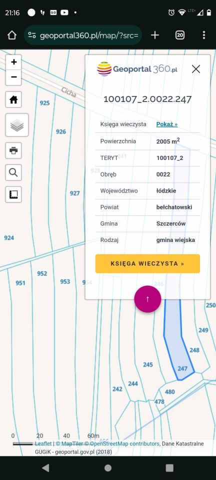 Działka budowlana Szczerców. Zdjęcie 4