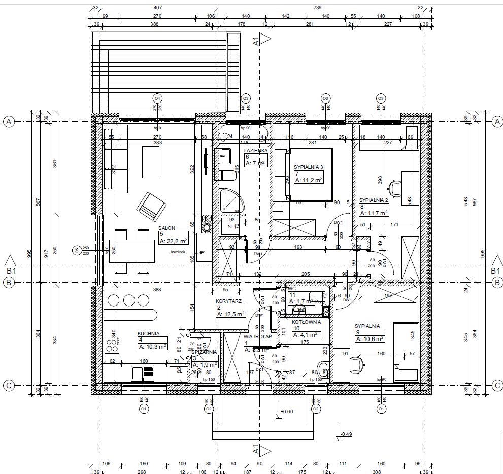 dom wolnostojący, 3 pokoje Łańce, ul. Długa. Zdjęcie 4
