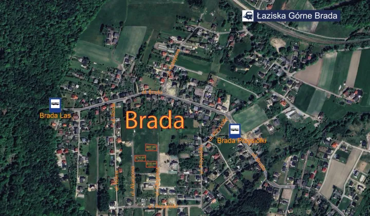Działka budowlana Łaziska Górne Brada, ul. Akacjowa