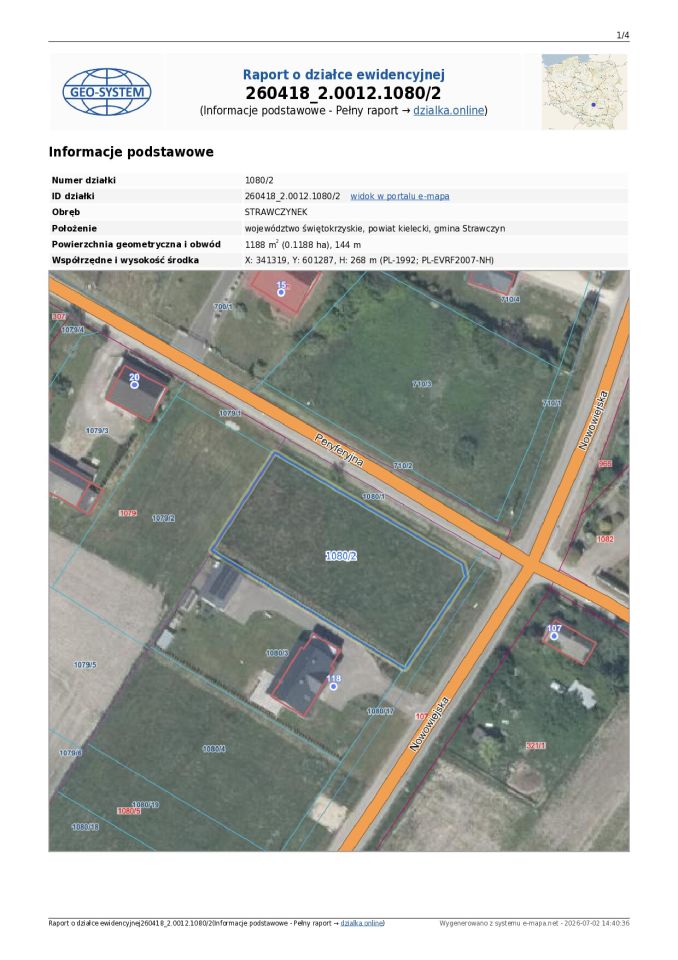 Działka budowlana Strawczynek, ul. Peryferyjna. Zdjęcie 4