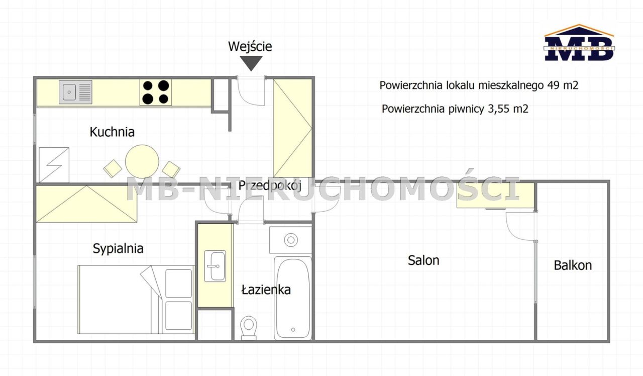 Mieszkanie 2-pokojowe Olsztyn Podgrodzie, al. Aleja Obrońców Tobruku. Zdjęcie 15