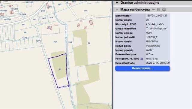 Działka leśna Biechów. Zdjęcie 1