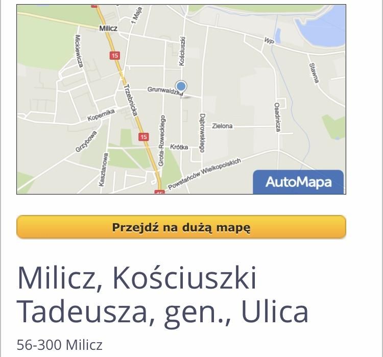 Mieszkanie 3-pokojowe Milicz, ul. Tadeusza Kościuszki