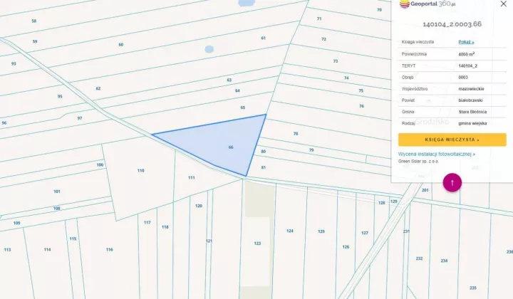 Działka budowlana Trąbki