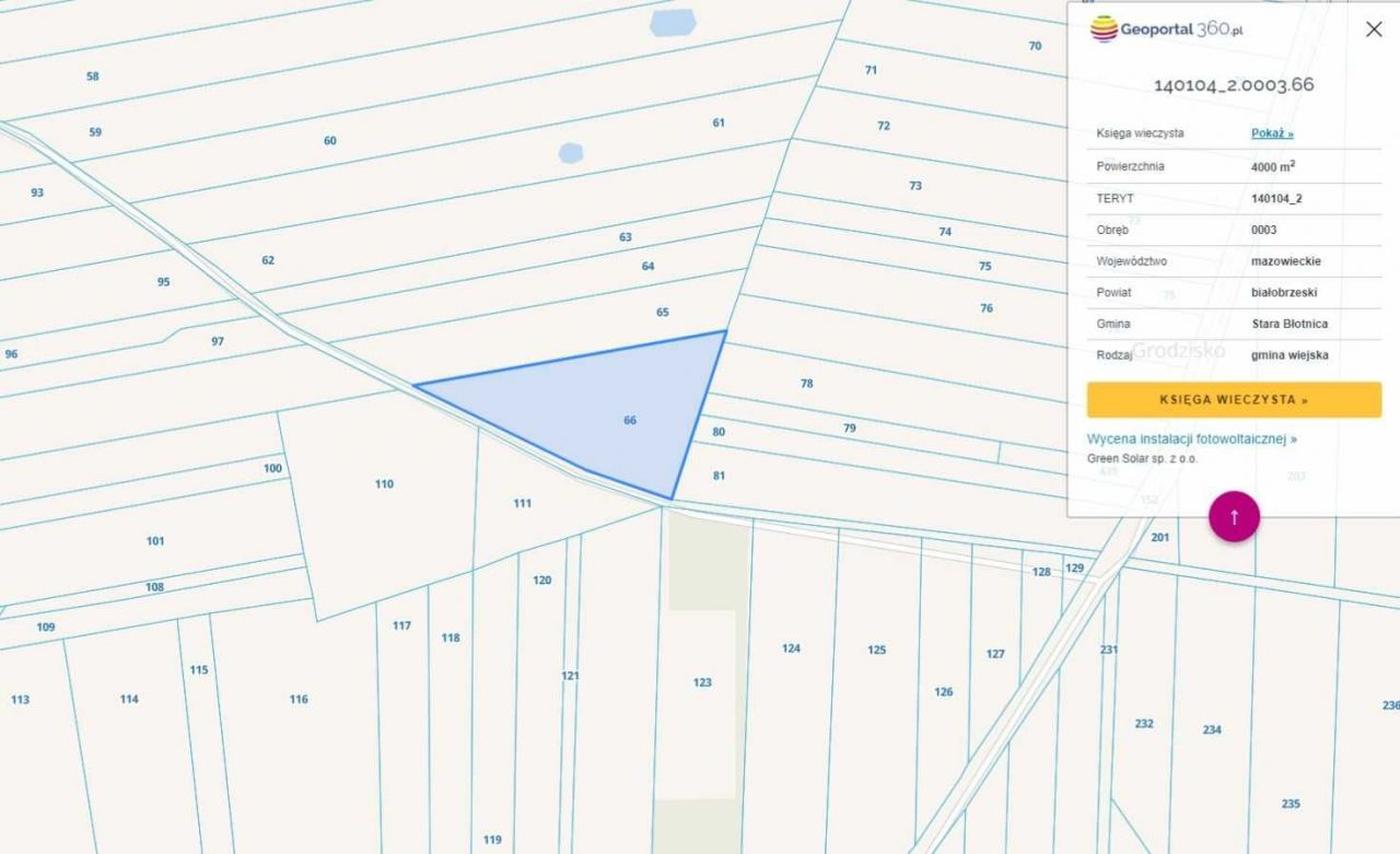 Działka budowlana Trąbki
