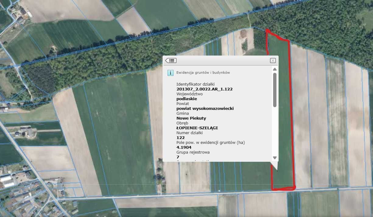 Działka rolna Łopienie-Szelągi. Zdjęcie 3