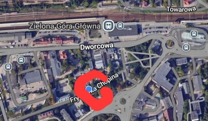 Działka budowlana Zielona Góra Centrum, ul. Fryderyka Chopina