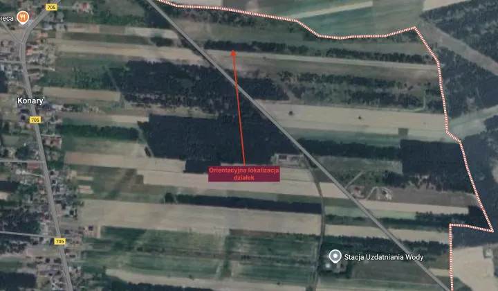 Działka budowlana Konary Łęg