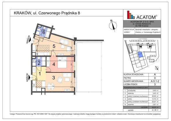 Mieszkanie 3-pokojowe Kraków Grzegórzki, ul. Czerwonego Prądnika