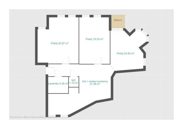 Mieszkanie 3-pokojowe Poznań Wilda, ul. Wierzbięcice. Zdjęcie 18
