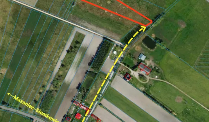 Działka rolna Siemkowice Działy, ul. Kościelna