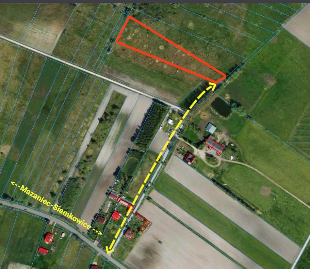 Działka rolna Siemkowice Działy, ul. Kościelna. Zdjęcie 1