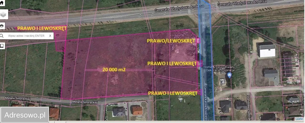 Działka inwestycyjna Toruń Stawki, ul. gen. Władysława Andersa