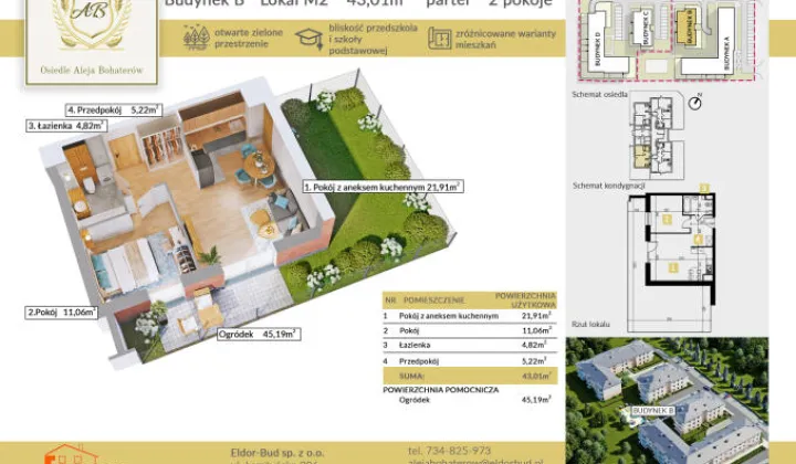 Mieszkanie 2-pokojowe Ostrów Mazowiecka