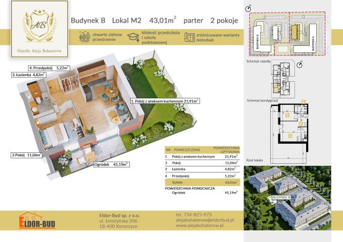 Mieszkanie 2-pokojowe Ostrów Mazowiecka. Zdjęcie 1
