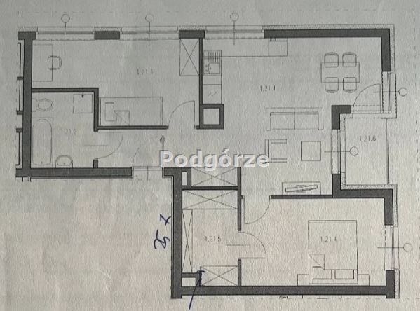 Mieszkanie 3-pokojowe Kraków Podgórze, ul. dr. Jana Piltza. Zdjęcie 8