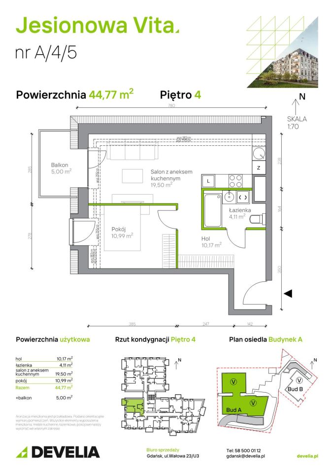 Mieszkanie 2-pokojowe Gdańsk Wrzeszcz, ul. Jesionowa. Zdjęcie 6