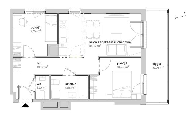 Mieszkanie 3-pokojowe Poznań Starołęka, ul. Unii Lubelskiej. Zdjęcie 7