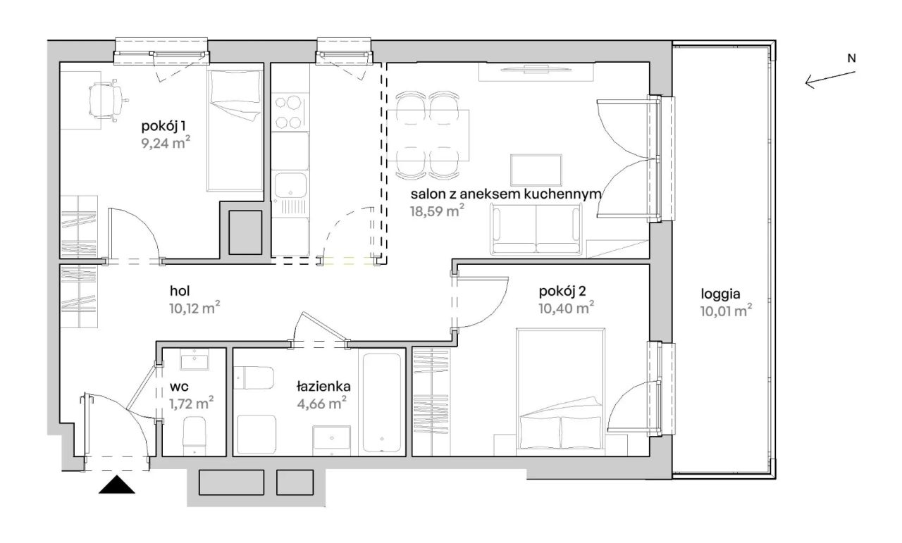 Mieszkanie 3-pokojowe Poznań Starołęka, ul. Unii Lubelskiej. Zdjęcie 7