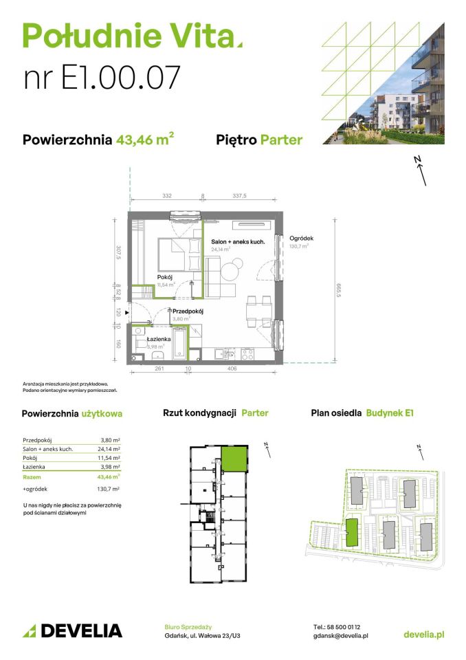 Mieszkanie 2-pokojowe Gdańsk Orunia Górna, ul. Kazimierza Wielkiego. Zdjęcie 7