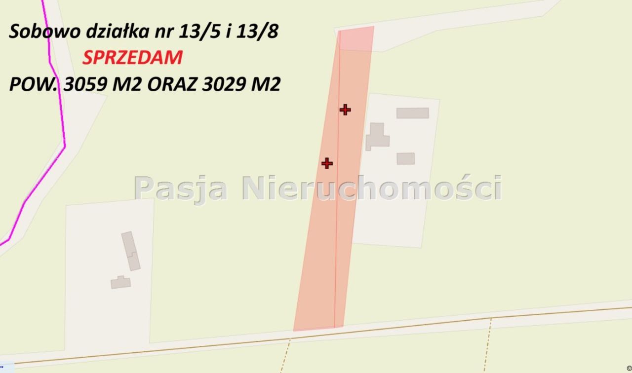 Działka budowlana Sobowo. Zdjęcie 1
