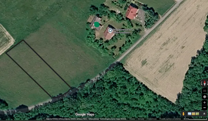 Działka budowlana Bogoniowice